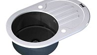 Мойка ZorG GL-7851-OV-WHITE-GRAFIT (фото 1)
