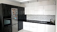 Угловая кухня хай-тек Алвик Luxe metallo пластик/МДФ/ЛДСП РД180101 (фото 1)