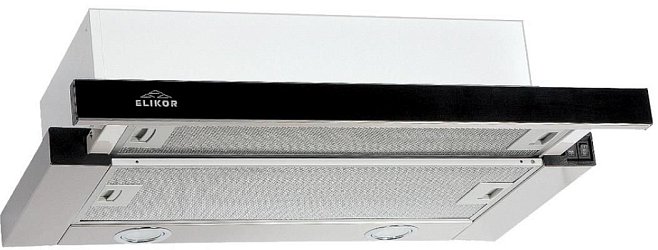 Elikor Интегра GLASS 45Н-400-В2Д нержавейка / стекло черное1