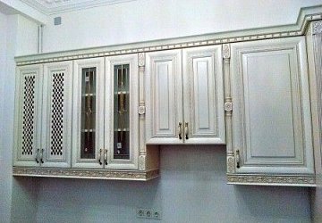 Прямая кухня прованс Массив ясеня