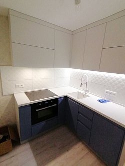 Угловая кухня модерн эмаль/МДФ МС200806