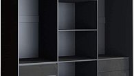Шкаф-купе трехдверный черный (фото 6)