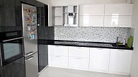 Угловая кухня хай-тек Алвик Luxe metallo пластик/МДФ/ЛДСП РД180101 (фото 6)