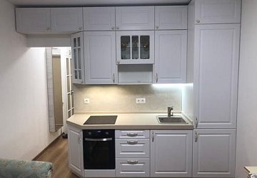 Кухня Прямая кухня неоклассика Лонгфорд пленка/МДФ ЛК191101