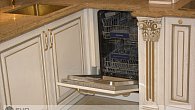 Угловая кухня прованс с угловым шкафчиком Массив ясеня с золотой патиной (фото 28)