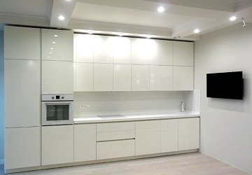 Прямая кухня модерн Alvic Luxe Blanco пластик/МДФ РК181102