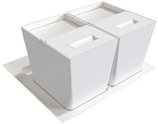 Система хранения в базу 600 (2 ведра), отделка белая