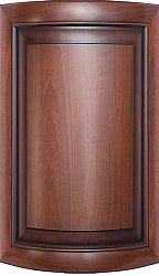 713 дверь гнутая Турин-1 Орех-110 Темная