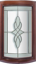 713 дверь гнутая витрина Турин-1 Орех-110 Темная