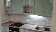 Прямая кухня неоклассика эмаль/МДФ ЛВ200101 (фото 2)