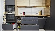 Угловая кухня модерн Alvic Metaldeco Antracita пластик/МДФ РБ190101 (фото 5)