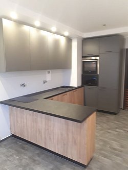 П-образная кухня модерн пластик/ЛДСП РК200803