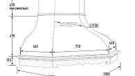 Вытяжка Viaona Cappe Изабелла угловая ППУ с ВМ-750/70 new faber белый муар (фото 6)