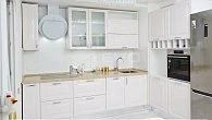 Угловая кухня неоклассика Париж эмаль/МДФ NCS S0505 R20B, РН180510 (фото 1)