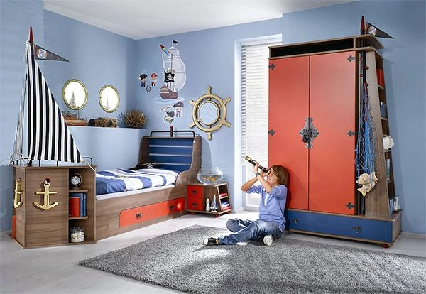 Детская комната в морском стиле (30 фото)